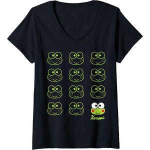 image:imageWomens Keroppi Real VNeck TShirtBlack