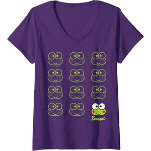 image:imageWomens Keroppi Real VNeck TShirtPurple