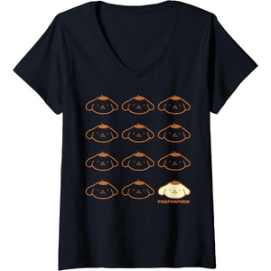 image:imageWomens Pompompurin Real VNeck TShirtBlack