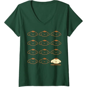 image:imageWomens Pompompurin Real VNeck TShirtDark Green