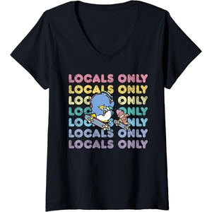 image:imageWomens Tuxedosam Local Only VNeck TShirtBlack