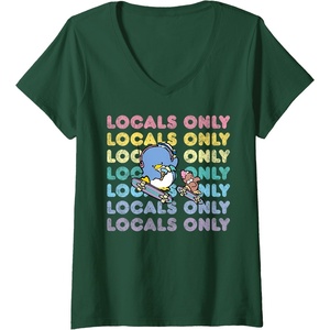 image:imageWomens Tuxedosam Local Only VNeck TShirtDark Green