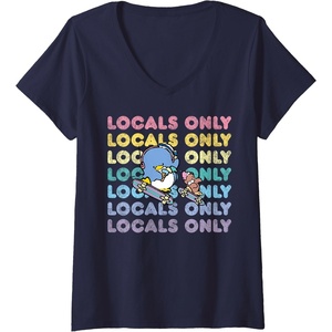 image:imageWomens Tuxedosam Local Only VNeck TShirtNavy Blue