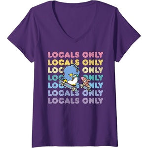 image:imageWomens Tuxedosam Local Only VNeck TShirtPurple