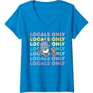 image:imageWomens Tuxedosam Local Only VNeck TShirtSapphire Blue