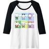 image:imageCinnamoroll Collection Streetwear Squares Raglan Baseball TeeBlackWhite