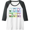image:imageCinnamoroll Collection Streetwear Squares Raglan Baseball TeeDark Heather GreyWhite