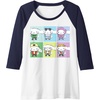 image:imageCinnamoroll Collection Streetwear Squares Raglan Baseball TeeNavy BlueWhite