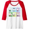 image:imageCinnamoroll Collection Streetwear Squares Raglan Baseball TeeRedWhite