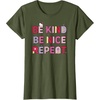 image:imageHello Kitty Be Kind Be Nice Repeat TShirtOlive Green