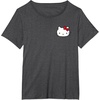 image:imageHello Kitty Front and Back Red Bow Logo Tee Shirt TShirtDark Heather Grey