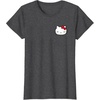 image:imageHello Kitty Front and Back Red Bow Logo Tee Shirt TShirtDark Heather Grey