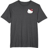 image:imageHello Kitty Front and Back Red Bow Logo Tee Shirt TShirtDark Heather Grey
