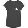 image:imageHello Kitty Front and Back Red Bow Logo Tee Shirt TShirtDark Heather Grey