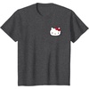 image:imageHello Kitty Front and Back Red Bow Logo Tee Shirt TShirtDark Heather Grey