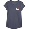 image:imageHello Kitty Front and Back Red Bow Logo Tee Shirt TShirtHeather Blue