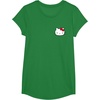 image:imageHello Kitty Front and Back Red Bow Logo Tee Shirt TShirtKelly Green