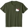 image:imageHello Kitty Front and Back Red Bow Logo Tee Shirt TShirtOlive Green