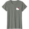 image:imageHello Kitty Front and Back Red Bow Logo Tee Shirt TShirtOlive Heather