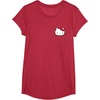 image:imageHello Kitty Front and Back Red Bow Logo Tee Shirt TShirtRed Heather