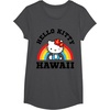 image:imageHello Kitty Hawaii Rainbow Tee Shirt TShirtDark Heather Grey