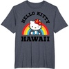 image:imageHello Kitty Hawaii Rainbow Tee Shirt TShirtHeather Blue