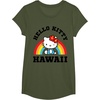 image:imageHello Kitty Hawaii Rainbow Tee Shirt TShirtOlive Green