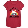 image:imageHello Kitty Hawaii Rainbow Tee Shirt TShirtRed Heather