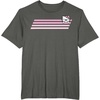 image:imageHello Kitty Nerd Glasses Retro Stripe Tee Shirt TShirtAsphalt Grey