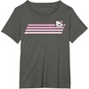 image:imageHello Kitty Nerd Glasses Retro Stripe Tee Shirt TShirtAsphalt Grey