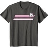image:imageHello Kitty Nerd Glasses Retro Stripe Tee Shirt TShirtAsphalt Grey