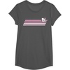 image:imageHello Kitty Nerd Glasses Retro Stripe Tee Shirt TShirtAsphalt Grey
