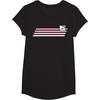 image:imageHello Kitty Nerd Glasses Retro Stripe Tee Shirt TShirtBlack