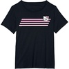 image:imageHello Kitty Nerd Glasses Retro Stripe Tee Shirt TShirtBlack