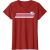 image:imageHello Kitty Nerd Glasses Retro Stripe Tee Shirt TShirtCranberry Red