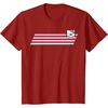 image:imageHello Kitty Nerd Glasses Retro Stripe Tee Shirt TShirtCranberry Red