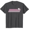 image:imageHello Kitty Nerd Glasses Retro Stripe Tee Shirt TShirtDark Heather Grey