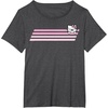 image:imageHello Kitty Nerd Glasses Retro Stripe Tee Shirt TShirtDark Heather Grey