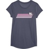 image:imageHello Kitty Nerd Glasses Retro Stripe Tee Shirt TShirtHeather Blue
