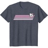 image:imageHello Kitty Nerd Glasses Retro Stripe Tee Shirt TShirtHeather Blue