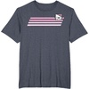 image:imageHello Kitty Nerd Glasses Retro Stripe Tee Shirt TShirtHeather Blue