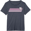 image:imageHello Kitty Nerd Glasses Retro Stripe Tee Shirt TShirtHeather Blue