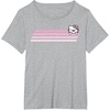 image:imageHello Kitty Nerd Glasses Retro Stripe Tee Shirt TShirtHeather Grey