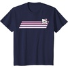 image:imageHello Kitty Nerd Glasses Retro Stripe Tee Shirt TShirtNavy Blue