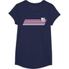 image:imageHello Kitty Nerd Glasses Retro Stripe Tee Shirt TShirtNavy Blue