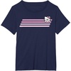 image:imageHello Kitty Nerd Glasses Retro Stripe Tee Shirt TShirtNavy Blue