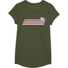 image:imageHello Kitty Nerd Glasses Retro Stripe Tee Shirt TShirtOlive Green
