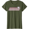 image:imageHello Kitty Nerd Glasses Retro Stripe Tee Shirt TShirtOlive Green
