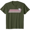 image:imageHello Kitty Nerd Glasses Retro Stripe Tee Shirt TShirtOlive Green