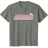 image:imageHello Kitty Nerd Glasses Retro Stripe Tee Shirt TShirtOlive Heather